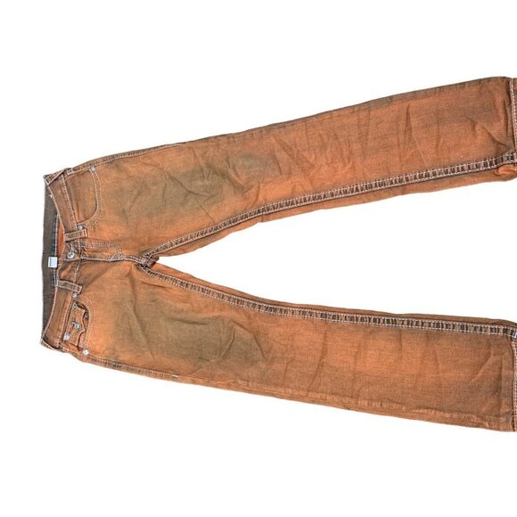 Rare True Religion Jeans Size 30 STRAIGHT Orange Stitch - Picture 3 of 7